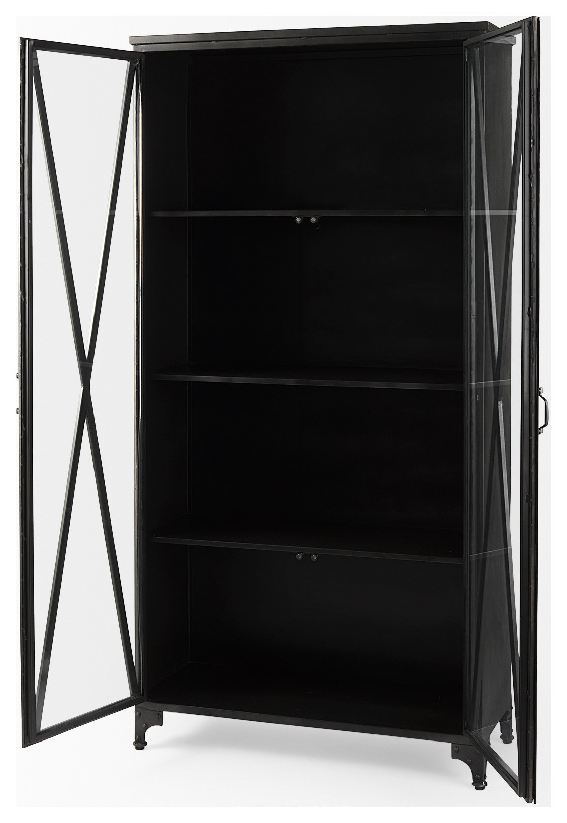The Role of Poppy II Black Metal w/Glass Doors Display Cabinet in Organizational Efficiency