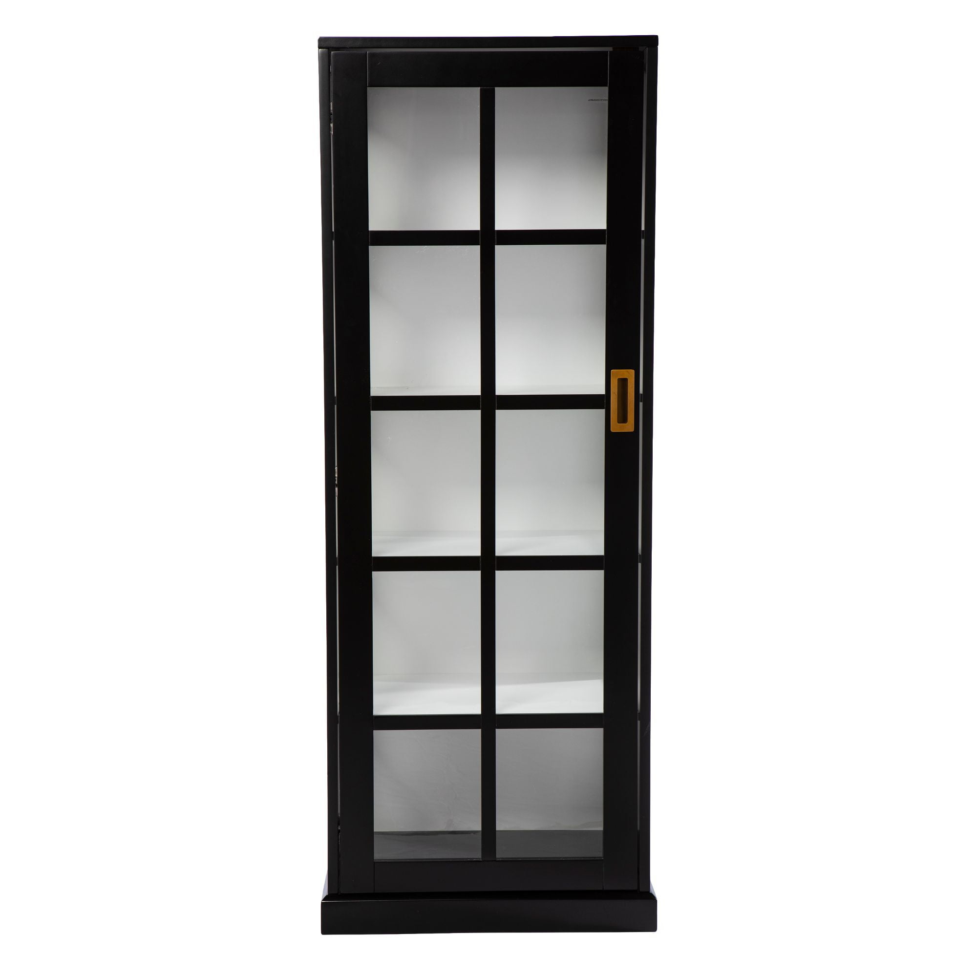 Southern Enterprises Burland Tall Curio Cabinet, Glass Doors, 5 Shelves ... throughout Understanding the Legacy of Union Tall Curio Cabinets in American Interior Design