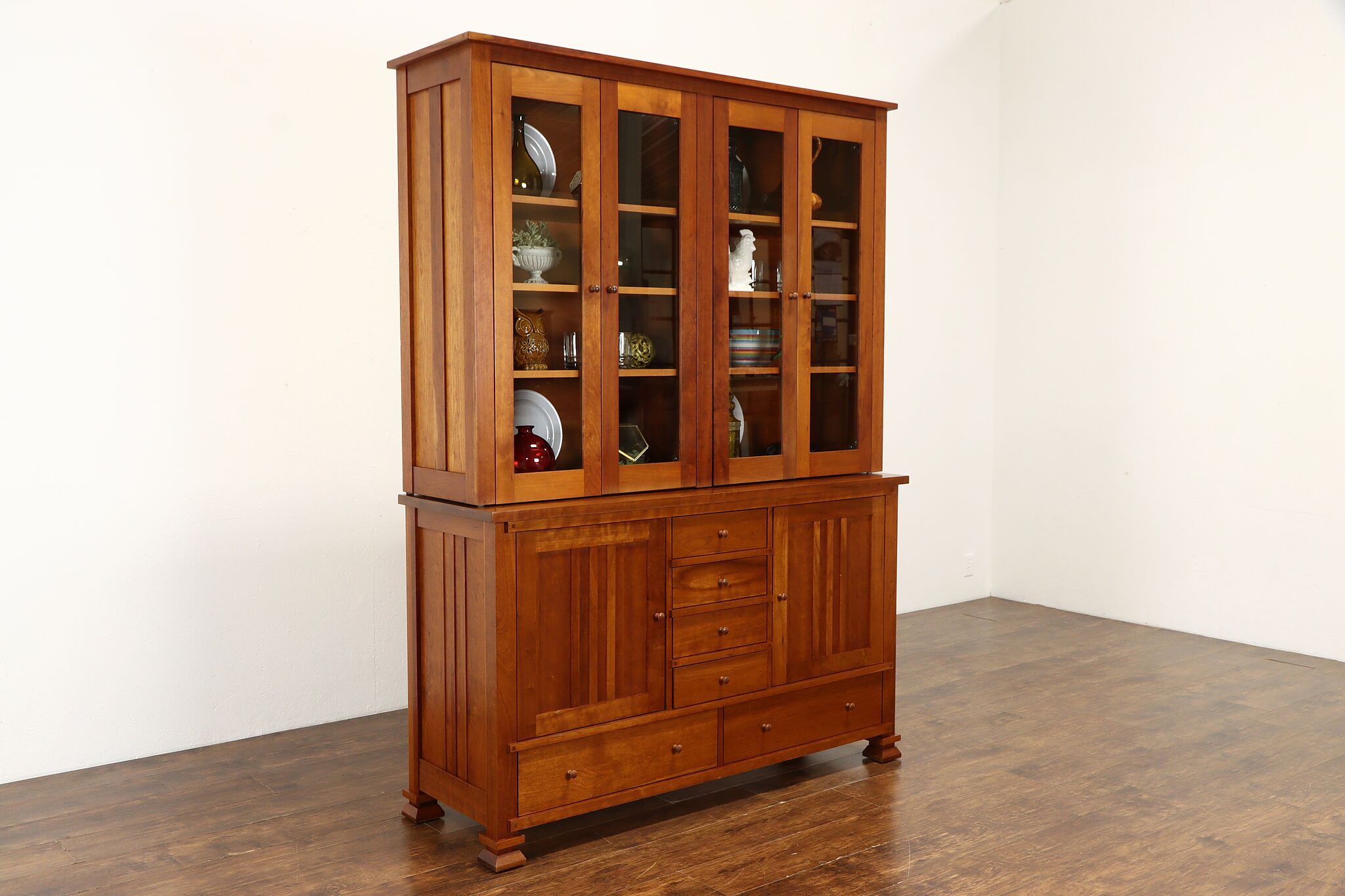 Antique Mission Style Curio Cabinet | Cabinets Matttroy throughout Arts And Crafts Mission Solid Oak China Cabinet, Michael's Cherry