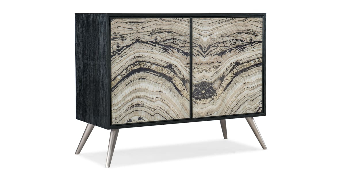 Hooker Furniture 628-85648-98 Melange 45" Wide Wood Veneer Accent ... throughout Hooker Furniture 628-85648 Melange 45"W Wood Veneer Accent - Black