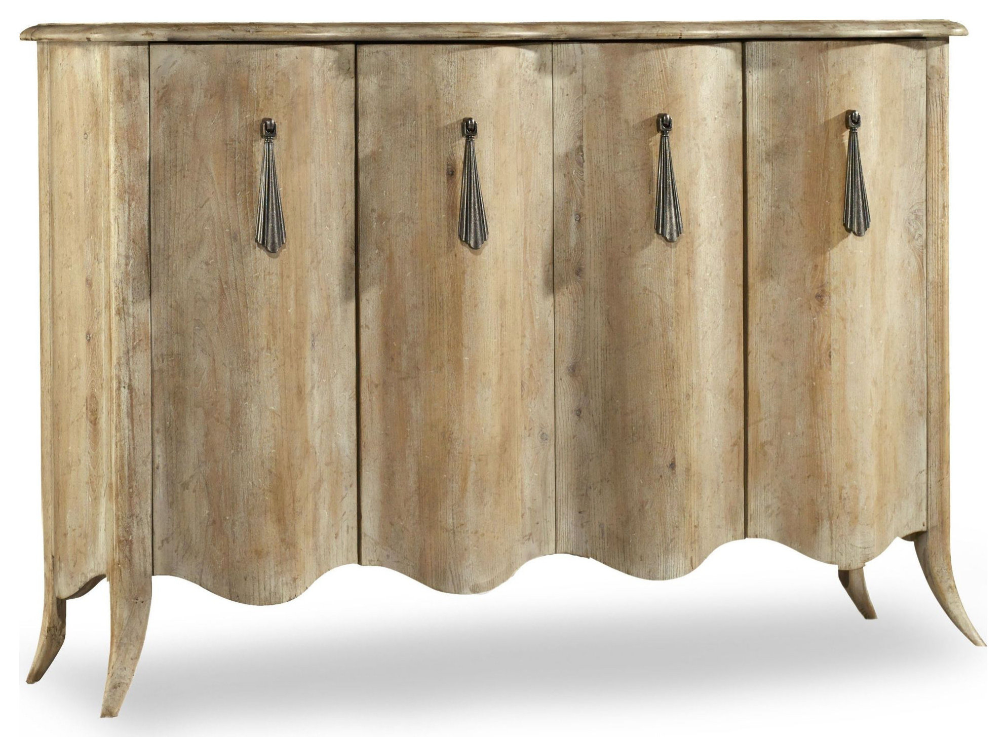 Hooker Furniture 638-85191 Elegant 55"W Scalloped Draped Front - French ... inside Hooker Furniture 638-85460 Lisette 46"W 1 Shelf Scandinavian Hall - Cream /
