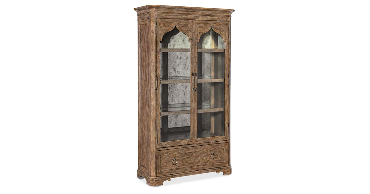 Hooker Furniture 7050-75908-85 Americana 48" Wide 1 Drawer Oak Display ... regarding Hooker Furniture 7050-55498 Americana 84"W Oak Accent Cabinet - Honey / Antique