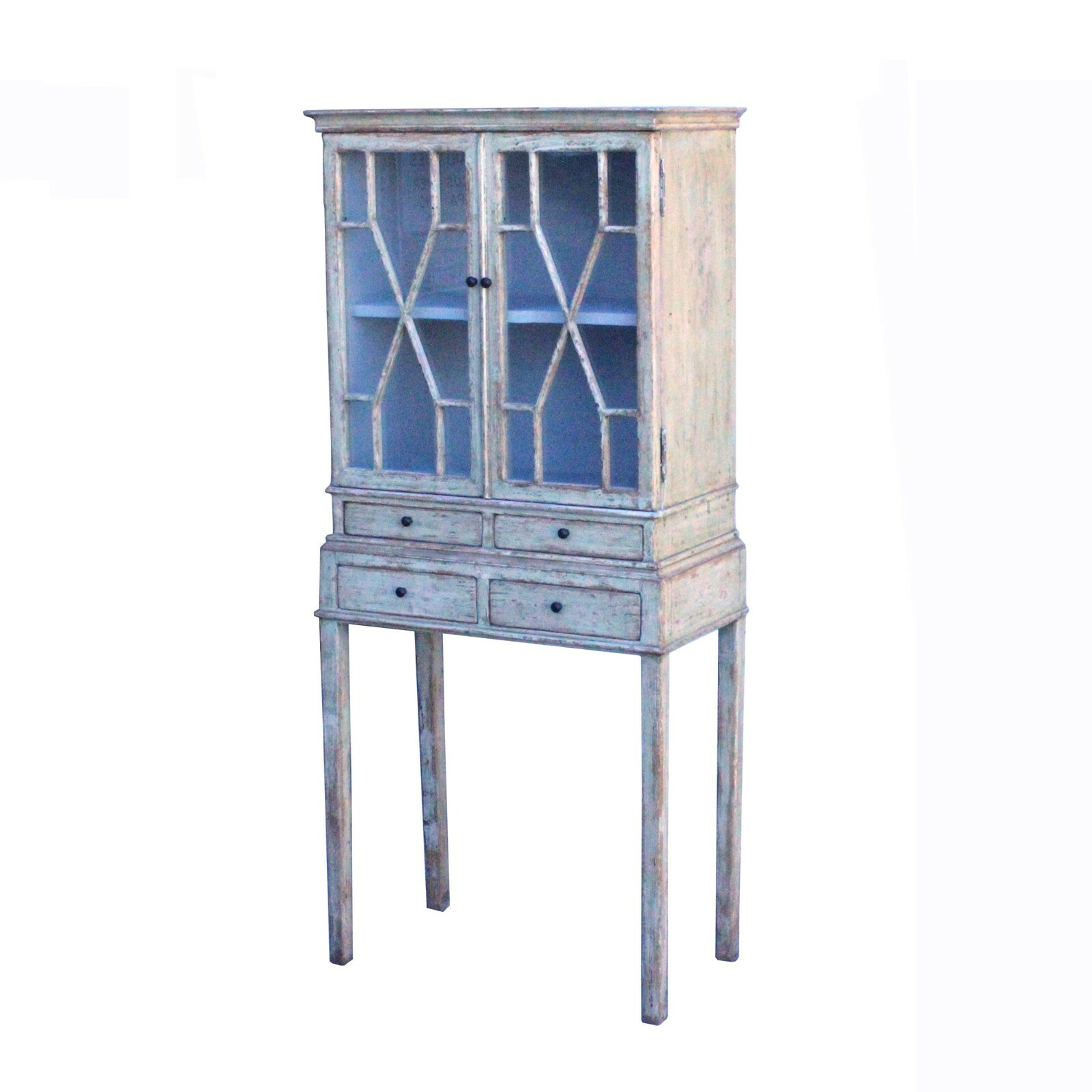 Oriental Shabby Chic Rustic Off White Cream Lacquer Glass Cabinet ... intended for Oriental Shabby Chic Rustic Off White Cream Lacquer Glass Cabinet Hcs5847