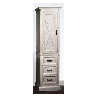 79" Rustic Solid Fir Barn Door Style Side Cabinet - Farmhouse - Storage ... with regard to Understanding the Durability of Textured Gray Finish on Solid Fir Furniture