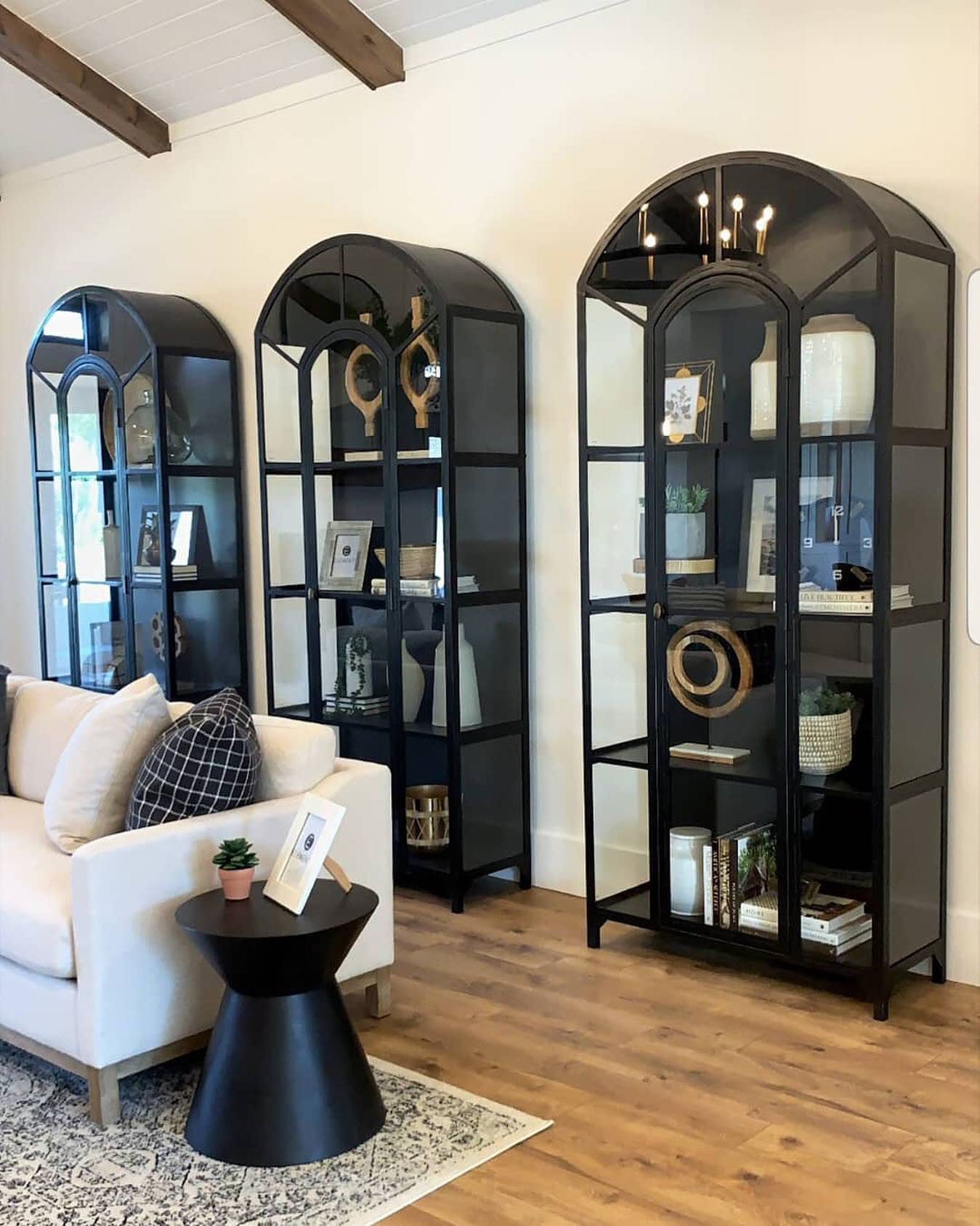 Black Console Curio Cabinet | Cabinets Matttroy with regard to (Set Of 2) Contemporary Glass Curio Cabinet In Black