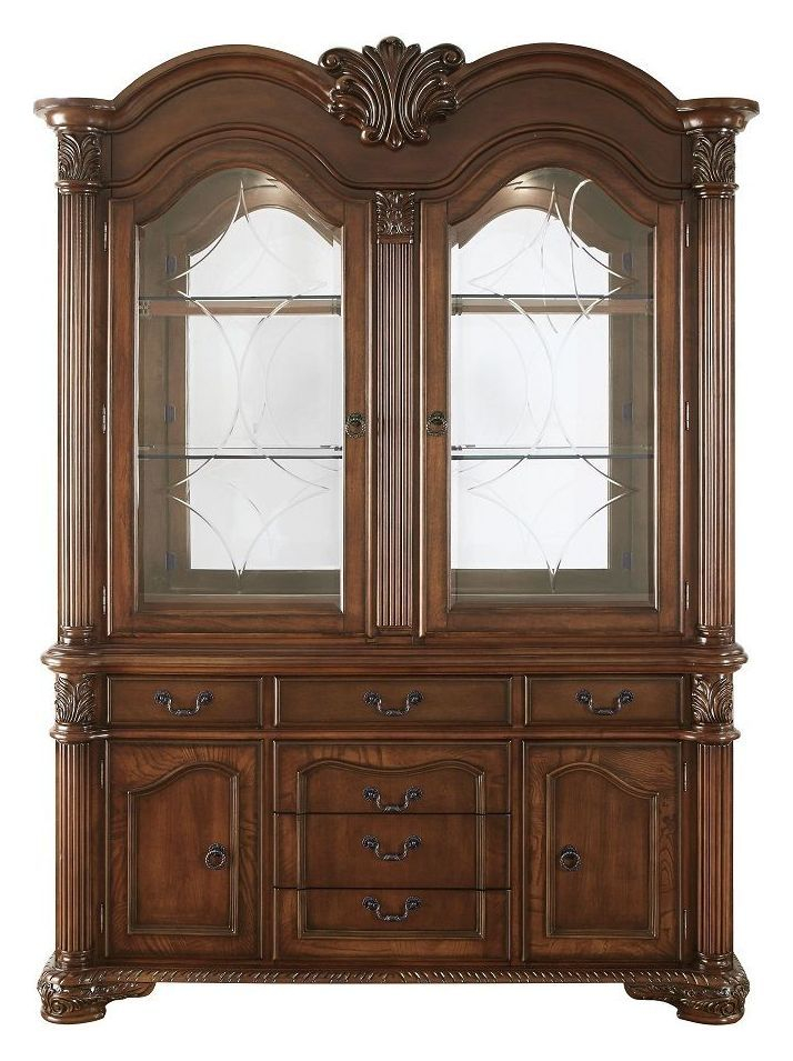 Chateau De Ville Cherry 4 Door Buffet And Hutch With Led From Acme ... within Acme Chateau De Ville Hutch & Buffet, Cherry, 1Set/2Ctn