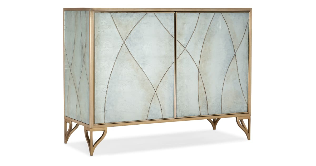 Hooker Furniture 628-85632-647 Melange 46" Wide Metal, Glass Accent ... intended for Hooker Furniture 628-85648 Melange 45"W Wood Veneer Accent - Black