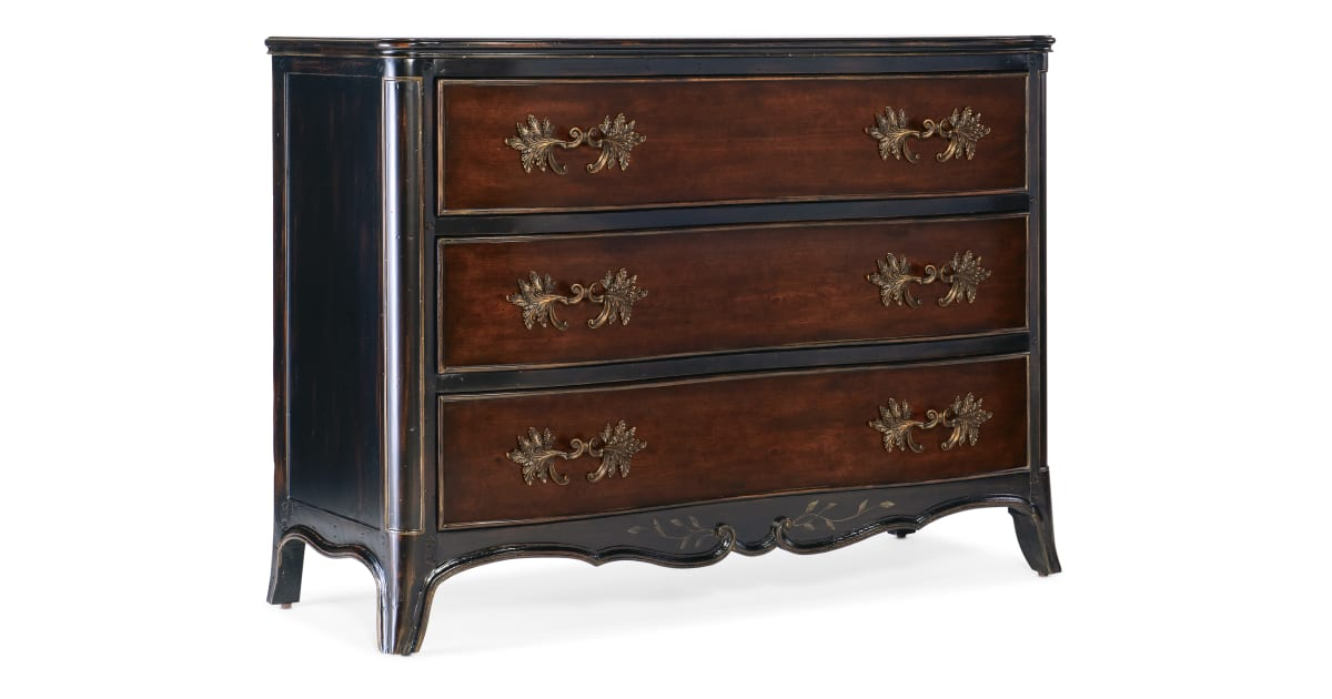 Hooker Furniture 6750-85002-00 Charleston 50" Wide 3 Drawer Cherry And ... pertaining to Hooker Furniture 500-50-904 Antique Styled 36"W Living Room - Rubbed Black