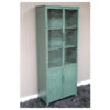 Industrial Green Metal And Glass Locker Style Tall Display Cabinet ... with regard to How to Choose the Right Green Display Cabinet for Small Spaces and Apartments