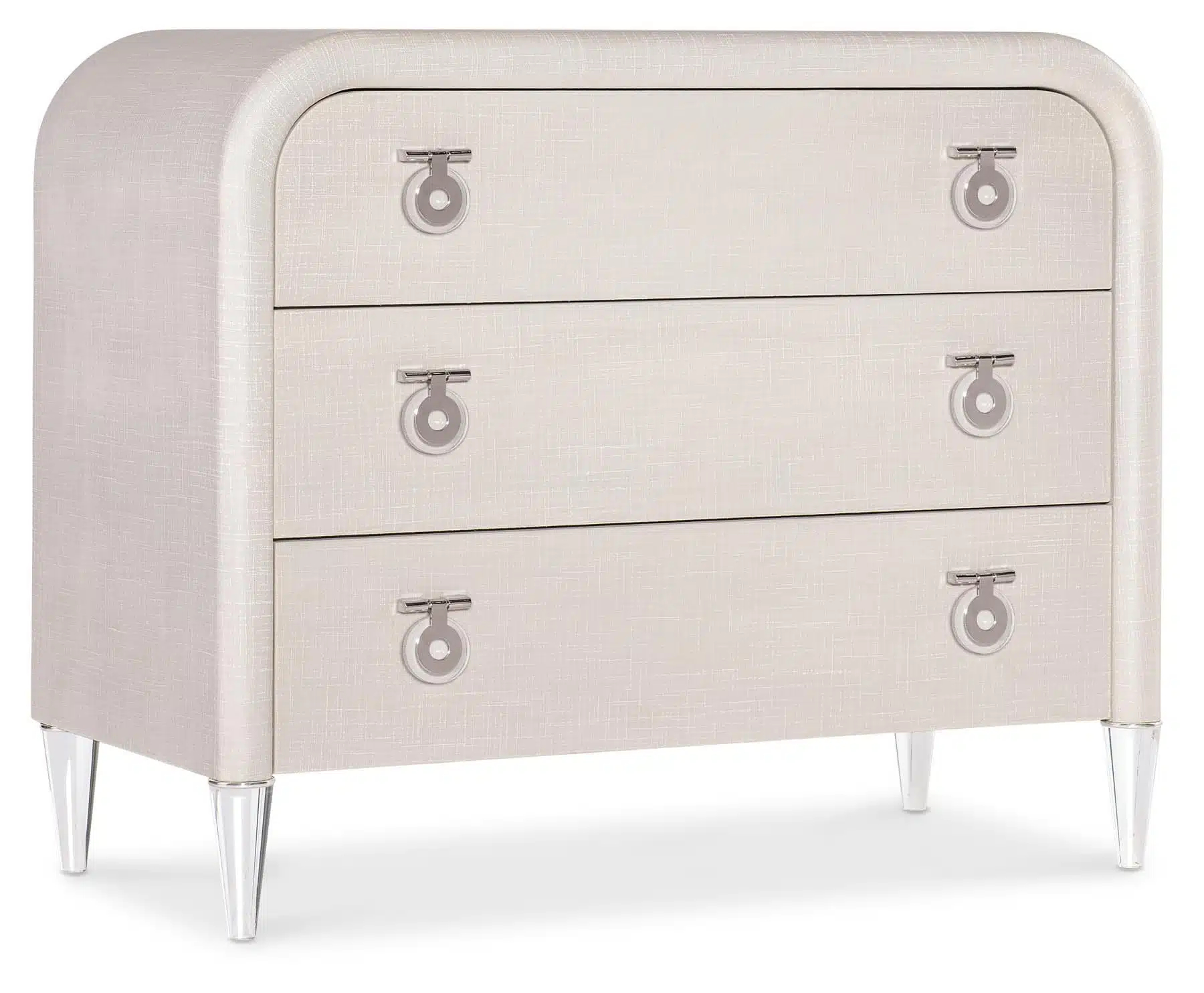 Melange Emile Credenza By Hooker Furniture regarding How to style the silver and gray burl finish of the Hooker 628-85698 accent cabinet