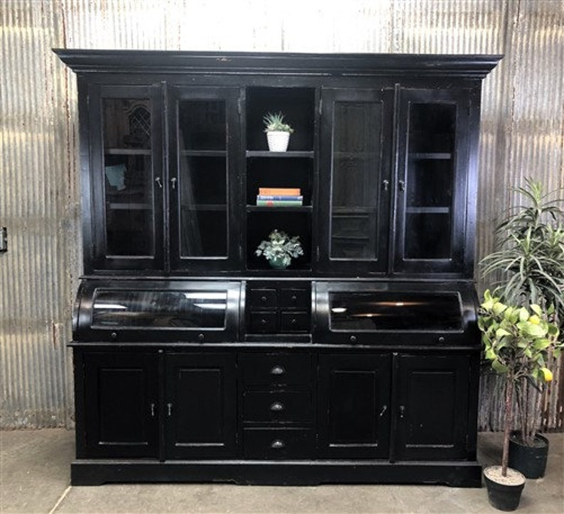 Black Hutch Cabinet pertaining to Eagle Furniture Corner Dining Hutch/Buffet, Black