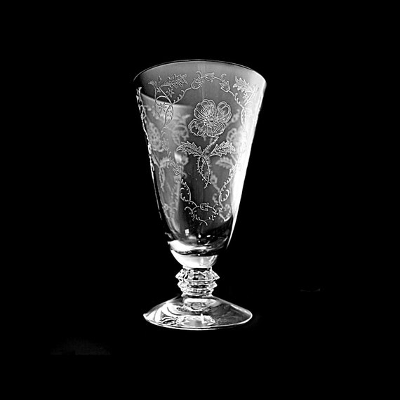 Etched Crystal Stemware Identification with Platine De Royale Curio