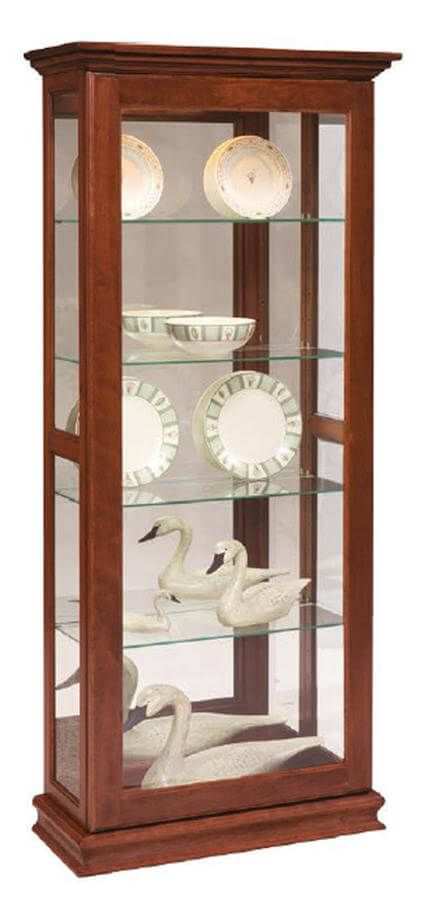 Georgia Small Amish Display Cabinet - Countryside Amish Furniture throughout Rustic Farmhouse Wooden Curio Cabinet