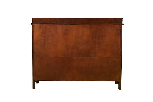 Paston Sideboard And Display Curio | Ashley for Arendal Mission Faux Slate Sideboard And Display Curio