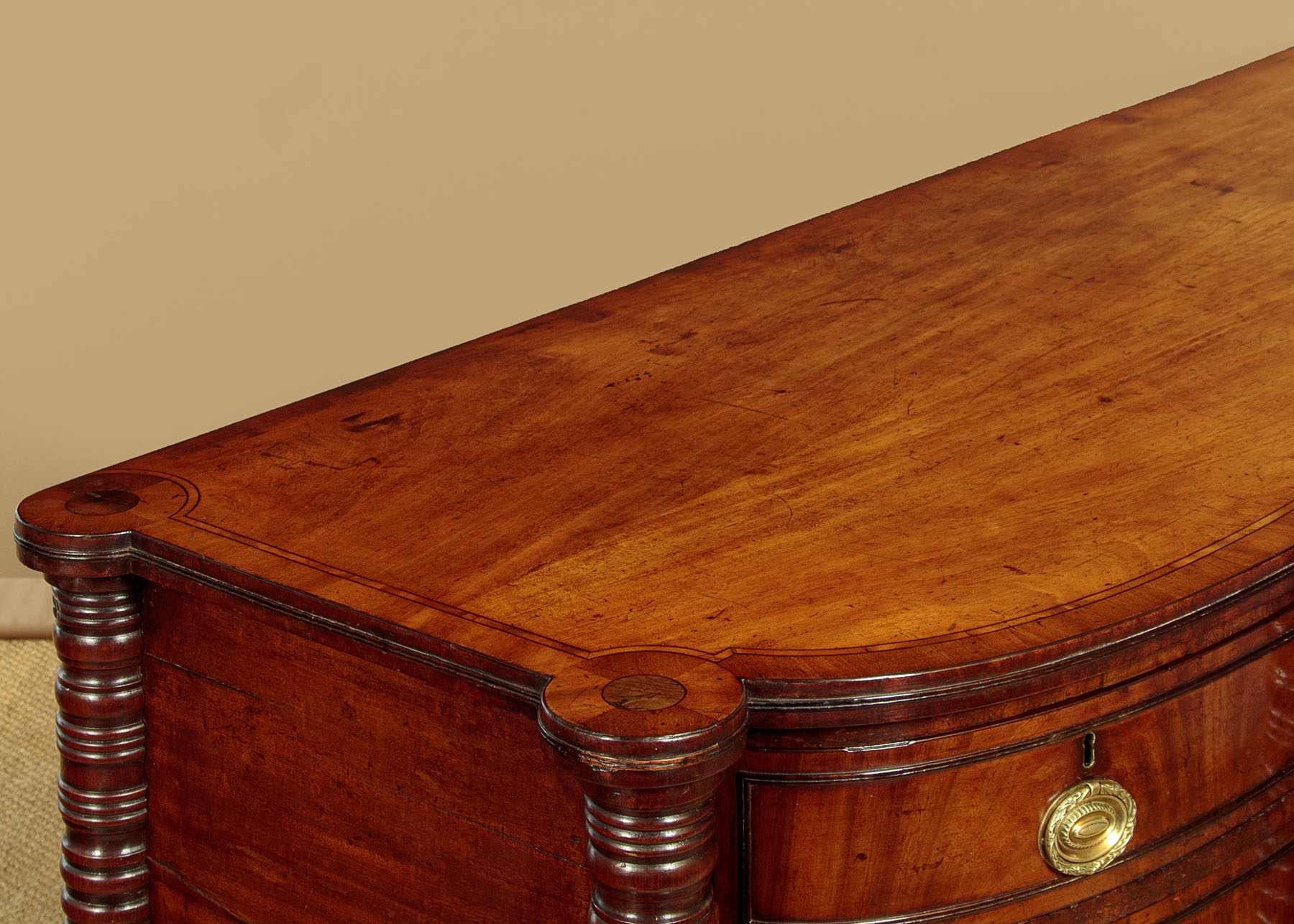 Regency Bow Front Sideboard C.1820 - Collinge Antiques for Regency Corner Cabinet