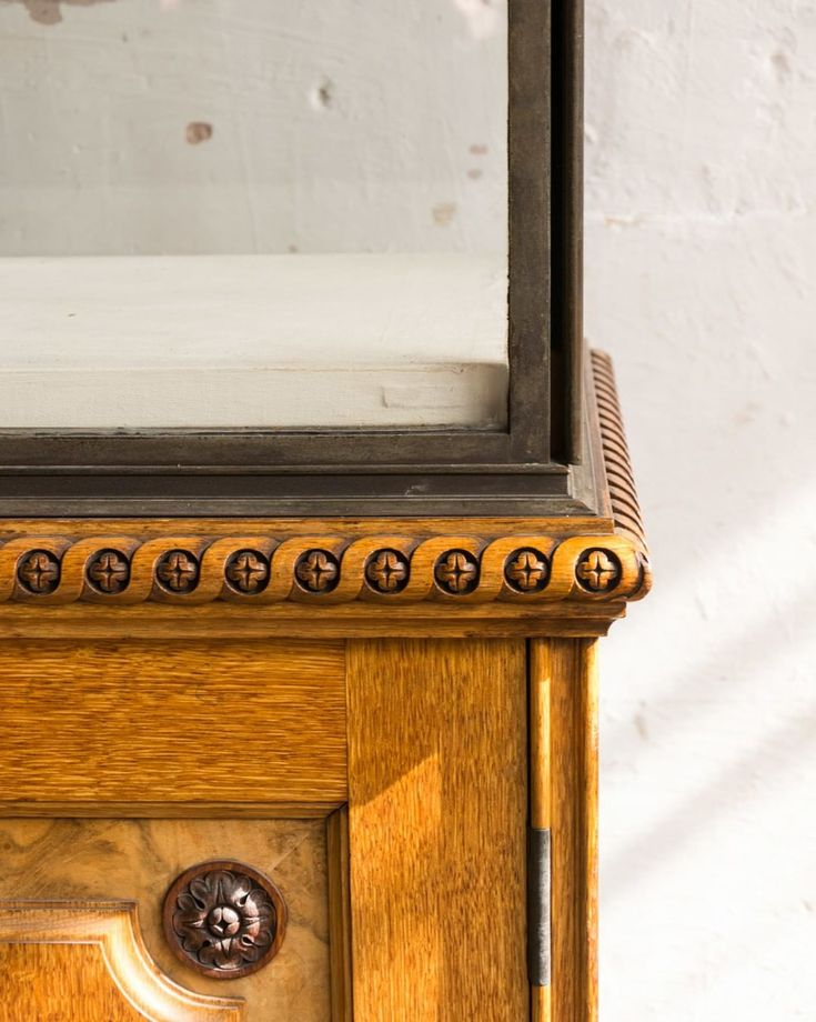 Retrouvius On Instagram: “A Detail Of One Of The Solid Oak Display ... in Cascade Display Cabinet
