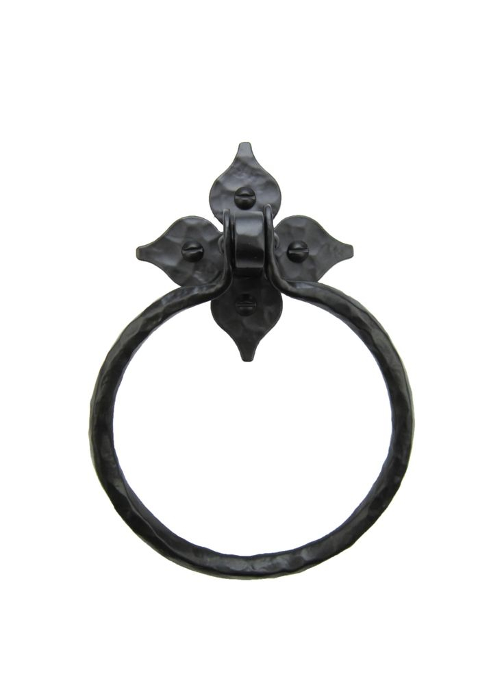 Rustic Spanish Spade Wrought Iron Towel Ring Bhr4 | Towel Rings ... intended for Uttermost 25842 Kohana 36"W Wood Cabinet - Warm Black / Honey