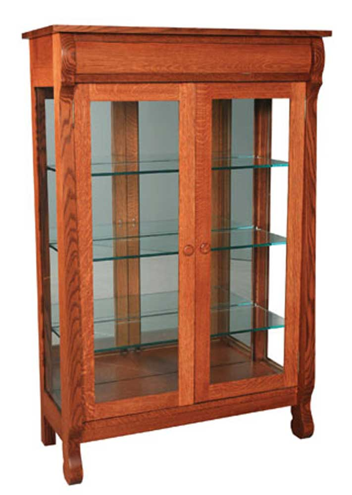 Simply Amish Empire Meedc Empire Display Cabinet | Mueller Furniture ... throughout The Hidden History Behind Authentic Amish Made Wooden Display Cabinets