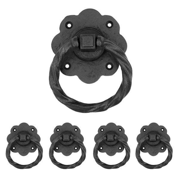 The Renovators Supply Inc. Black Wrought Iron Ring Cabinet Pull Handles ... inside What Makes Iron Ring Hardware a Timeless Detail for Home Decor Enthusiasts