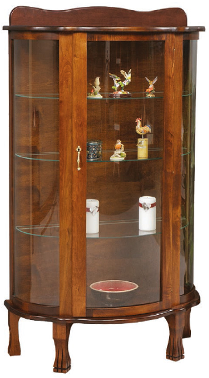 Amish Curio Cabinet - Free Delivery for Spacious Wooden Curio Cabinet