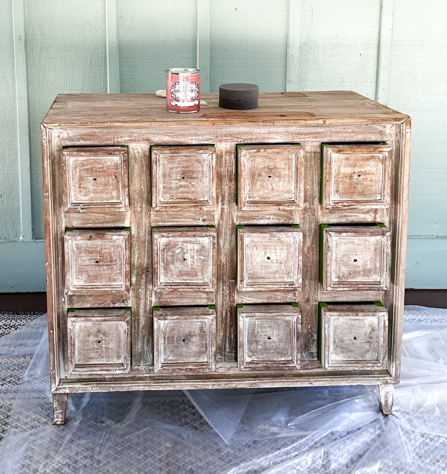 Cabinet Makeover With Heirloom Tradition All-In-One Stain Toasted Oak pertaining to Rustic Display Cabinet, Havana