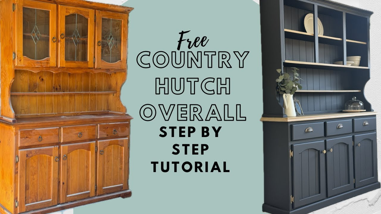 Country Buffet Hutch Refinish Tutorial! Step By Step - Youtube for Country Grove Buffet And Lighted Hutch