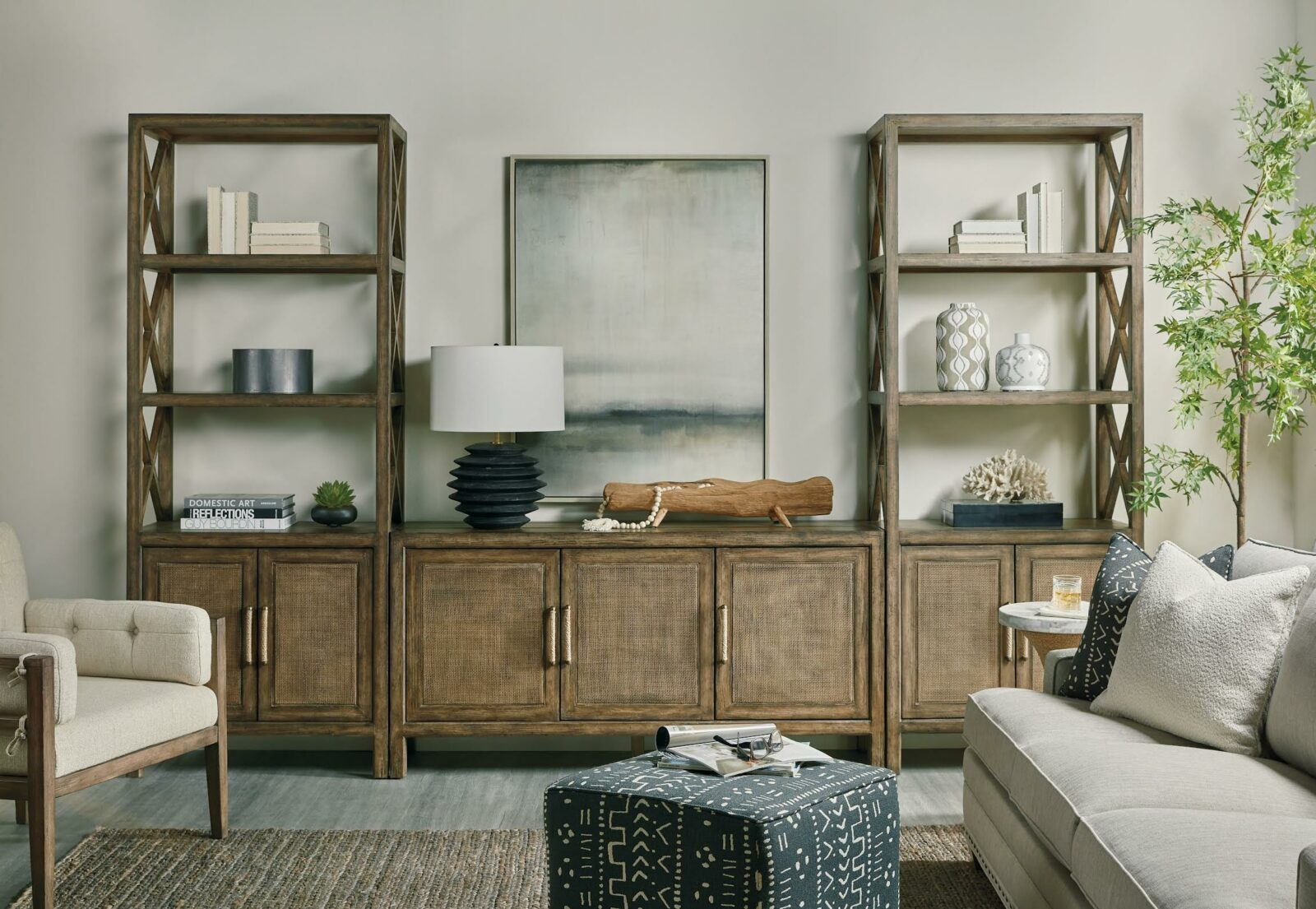 Hooker Furnishings To Make Debut At Atlanta Market - Design News Now in Hooker Furniture 6150-75917 Linville Falls 75"W Wood Veneer - Black