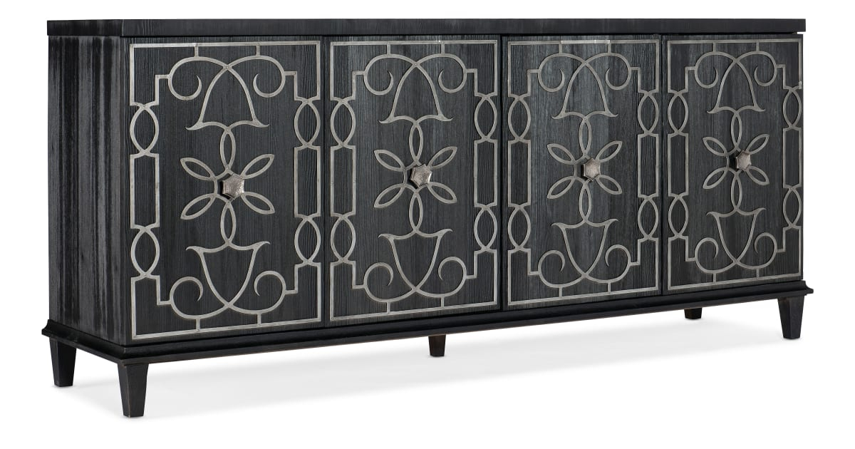 Hooker Furniture 628-85104-99 Melange 82" Wide 2 Drawer Wood Veneer ... with regard to What Makes the Hooker Furniture Melange Charcoal Cabinet a Timeless Investment for Home Interiors