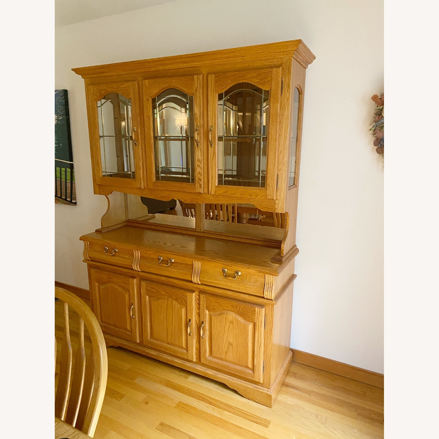 Solid Oak Dining Hutch - Aptdeco regarding What to Look for When Investing in a Quality American Made Dining Hutch