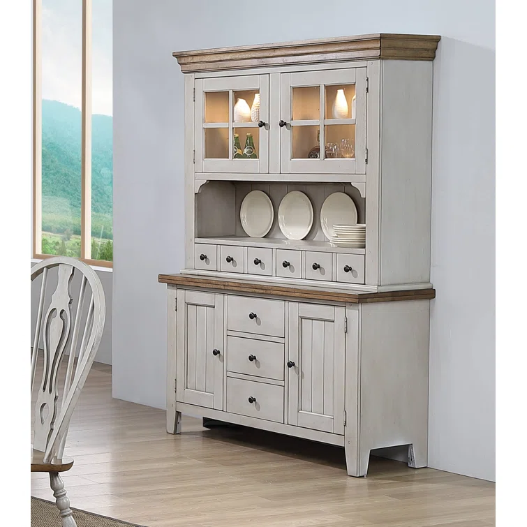Sunset Trading Country Grove Dining Cabinet | Wayfair | Farmhouse China ... for Inside the Craftsmanship of the Country Grove Buffet And Lighted Hutch