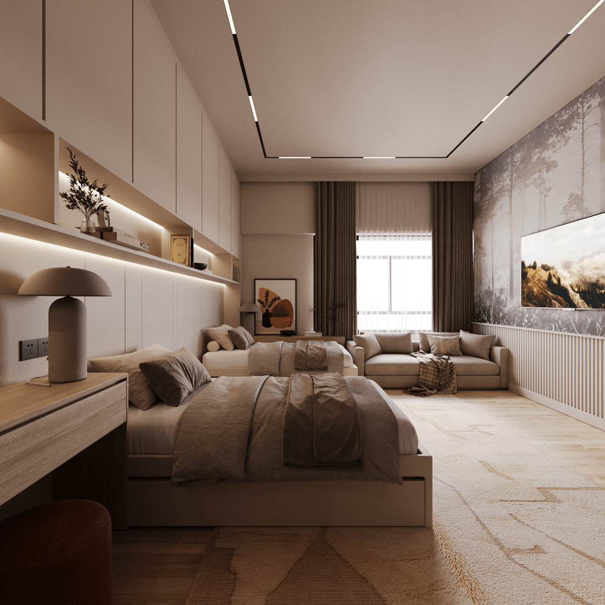 Functional Bedroom Design :: Behance in Bedroom Furniture Set With Nightstand