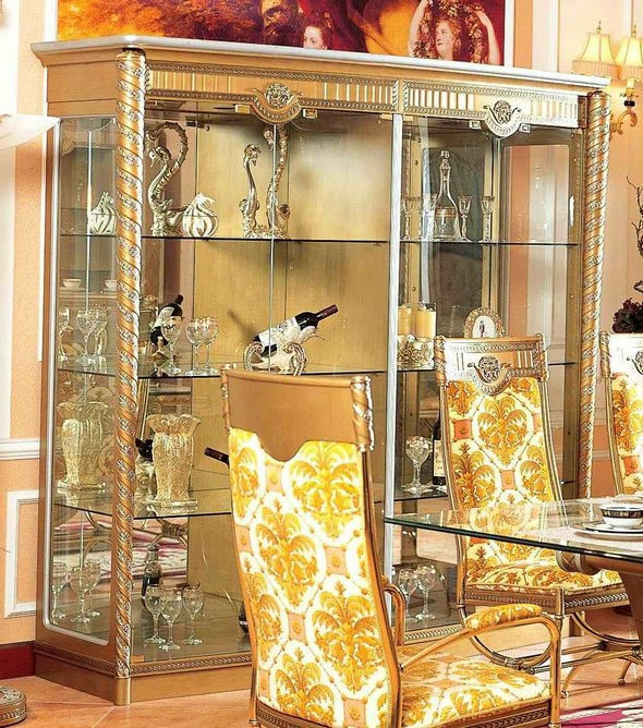 Gold Curio Cabinets - Ideas On Foter intended for How the Bayshore 4-Door Curio Cabinet Transforms Rustic Interior Design Spaces