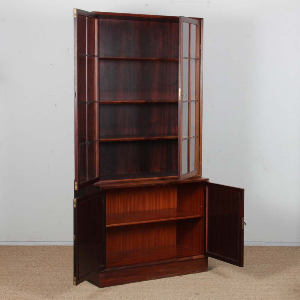 Rosewood Display Cabinet/Bookcase By Lyby Mobler, 1960 pertaining to Why Collectors Are Turning to Solid Rosewood Display Furniture to Protect Priceless Heirlooms