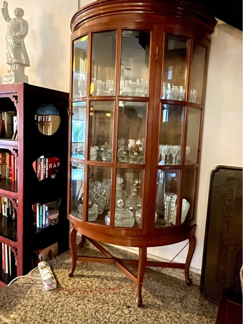 Solid Rosewood Display Cabinet, Furniture & Home Living, Furniture ... throughout Rosewood Longevity Motif Corner Cabinet