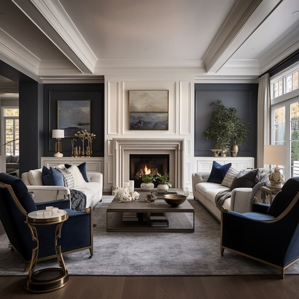 The Art Of Balance: Exploring Transitional Interior Design inside Finding the Right Balance of Transparency and Structure in Modern Living Room Storage