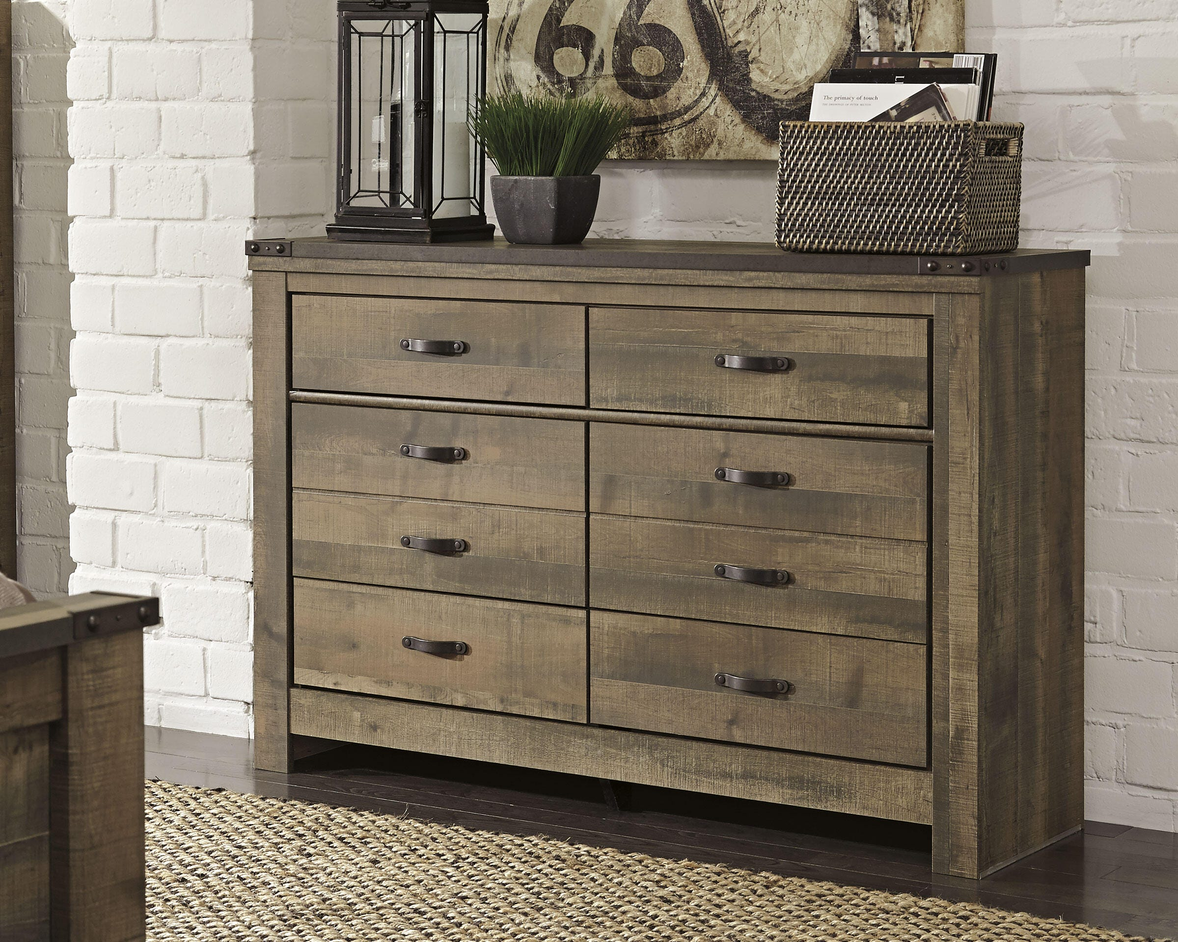 Trinell 6 Drawer Dresser | Ashley for Ashley Furniture Trinell Tall Pier In Brown