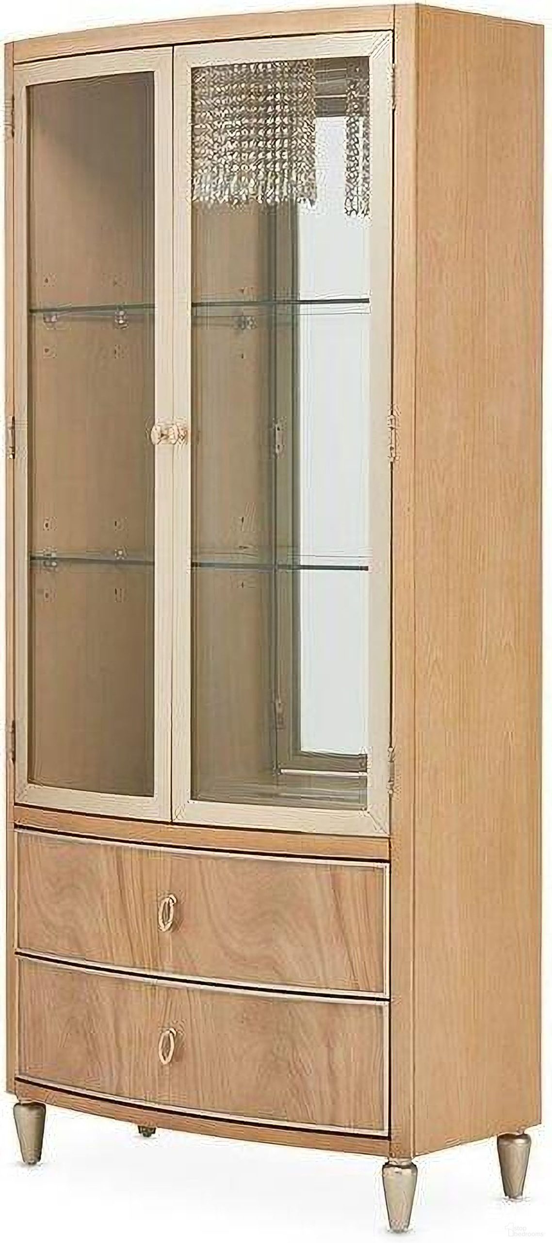 Villa Cherie Caramel Oval Dining Room Set By Aico | 1Stopbedrooms throughout Villa Cherie Display Cabinet - Caramel
