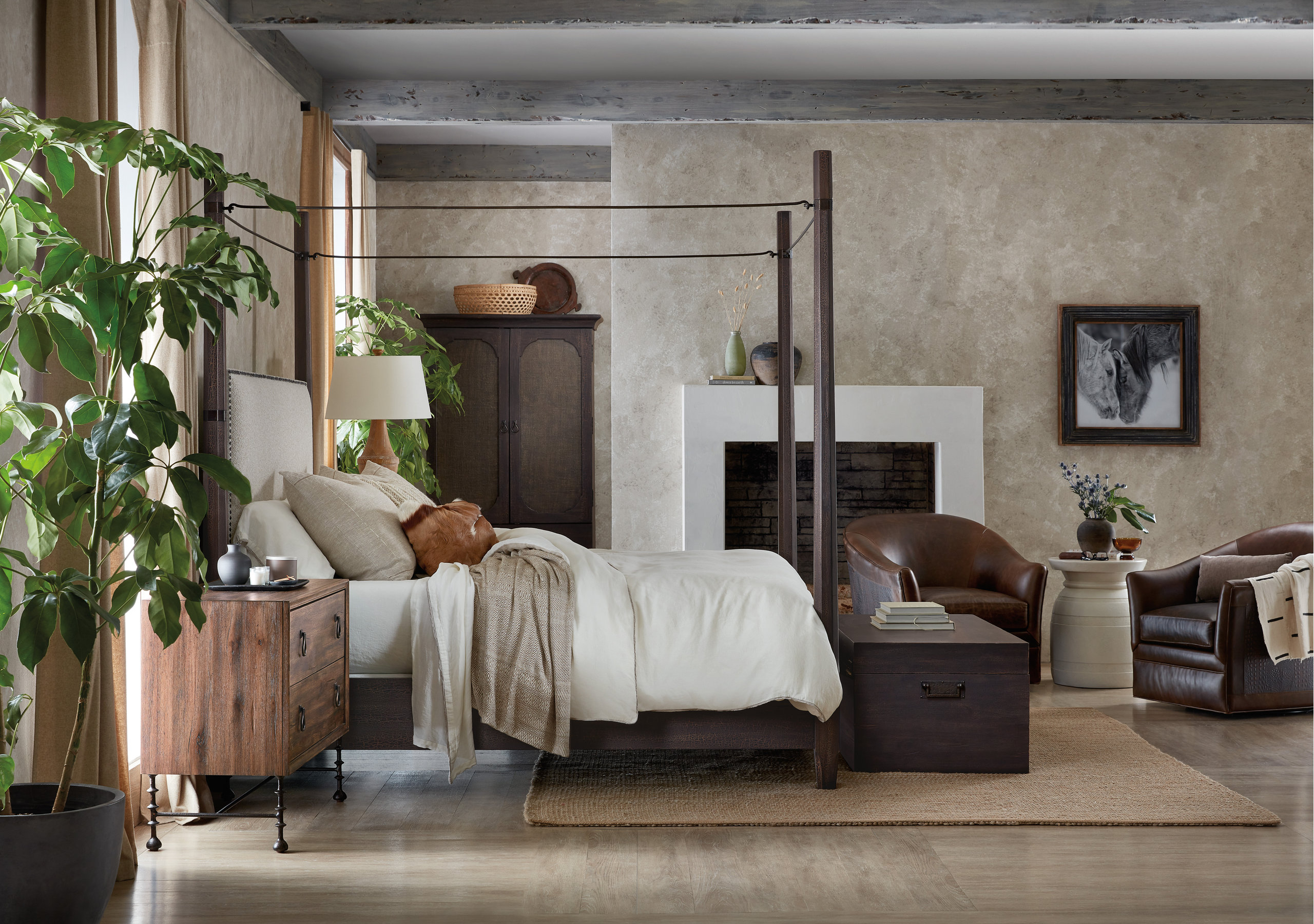 Hooker Furniture Big Sky Veneers And Solid Wood Bachelors Chest In ... pertaining to Hooker Furniture 6700-90217-80 Big Sky 38"W 3 Drawer Accent - Vintage Natural