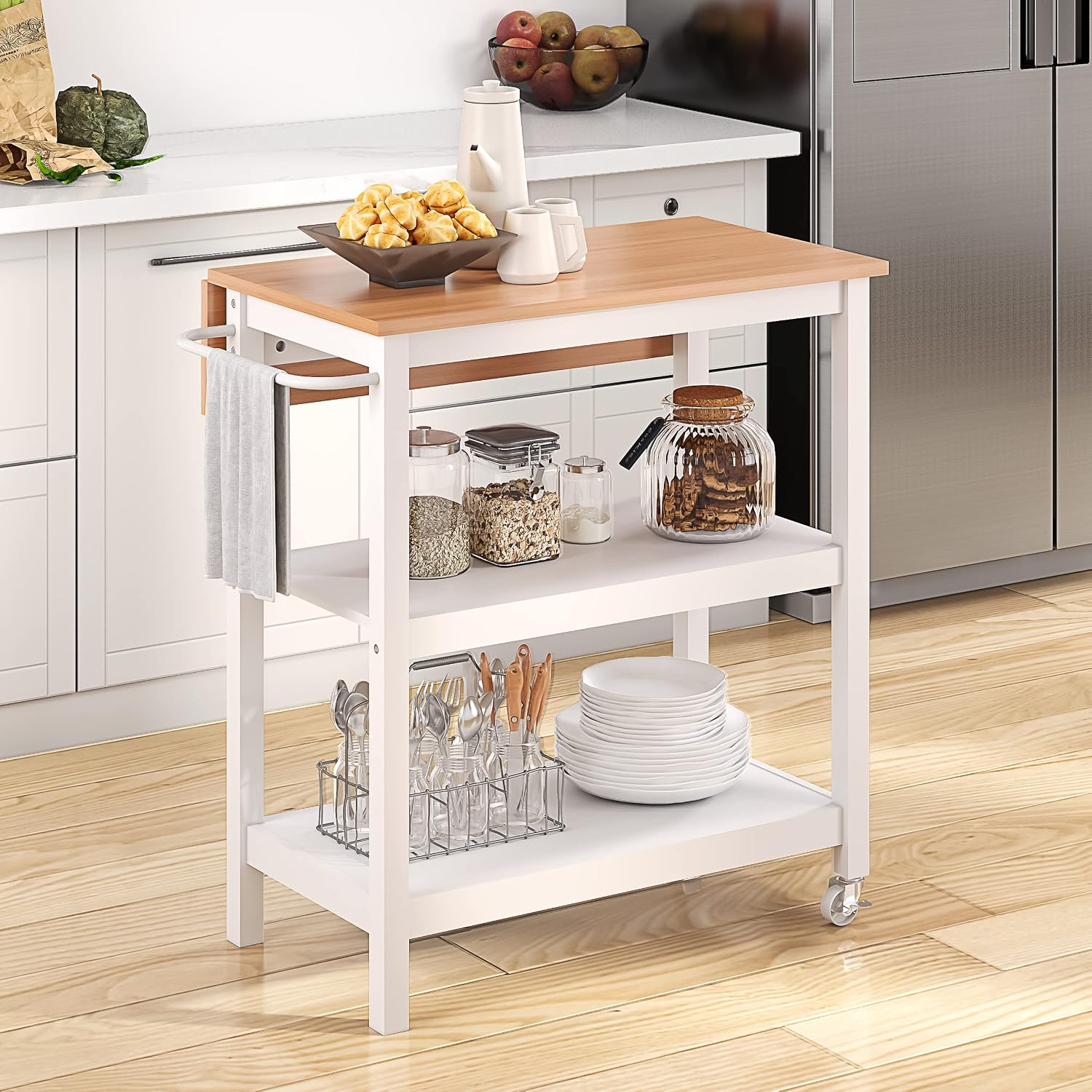 Kitchen Island Cart On Wheels: Smart Storage With Mobility intended for What Years of Testing Small Kitchen Carts Taught Us About Storage Capacity and Mobility