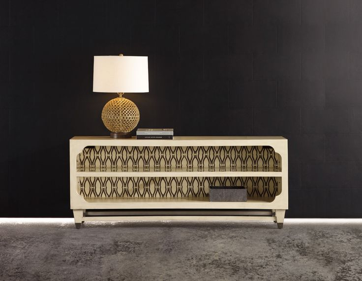 Melange Cynthia Console 638-55008 | Hooker Furniture intended for Exploring the Tactile Weave Design Behind the Dark Oak Melange Media Console