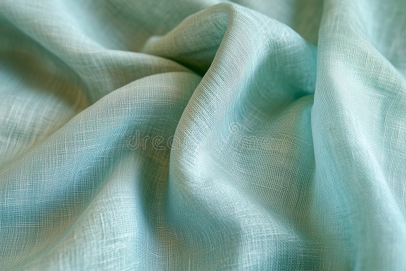Soft Seafoam Green Linen Fabric With Textured Finish Draped Elegantly ... with regard to Hooker Furniture 628-50205 Melange 42"W 3 Drawer Wood And Metal - Light Seafoam